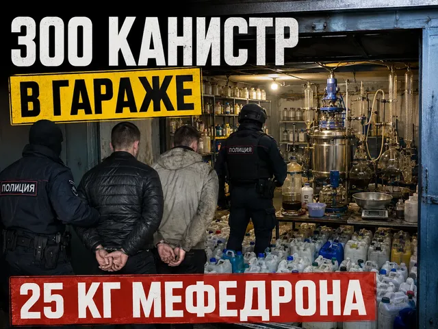 Нарколаборатория в Тюмени: 25 кг мефедрона и 300 канистр