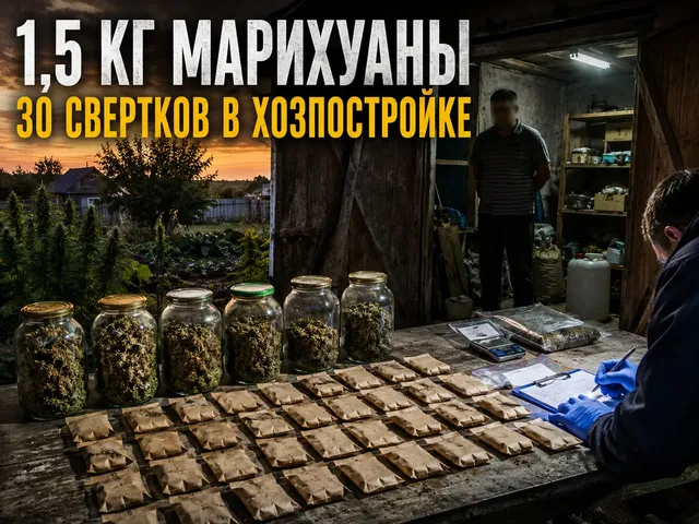 В Адыгее у 59-летнего мужчины изъяли более 1,5 кг марихуаны