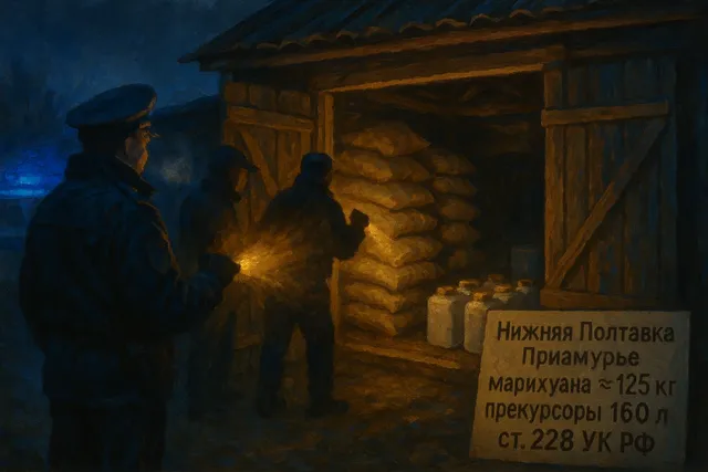 Приамурье: у жителя Нижней Полтавки изъяли 125 кг марихуаны