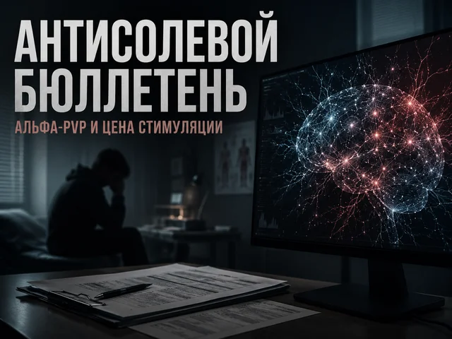 Антисолевой бюллетень о рисках альфа-PVP, психозе, зависимости и последствиях употребления солей