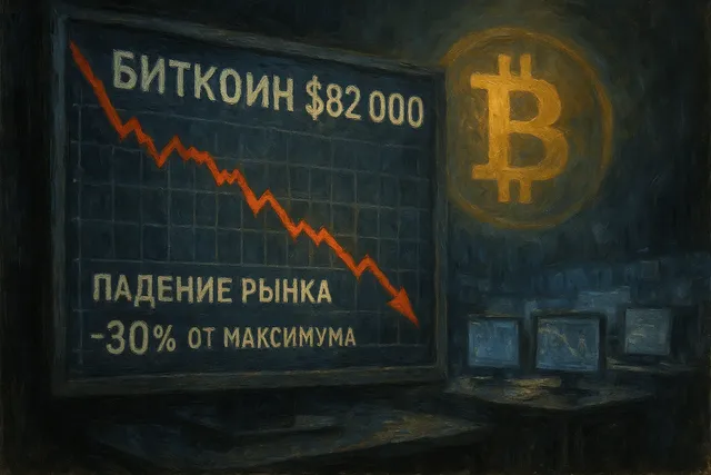 Bitcoin упал до $82k — анализ причин и возможных сценариев рынка