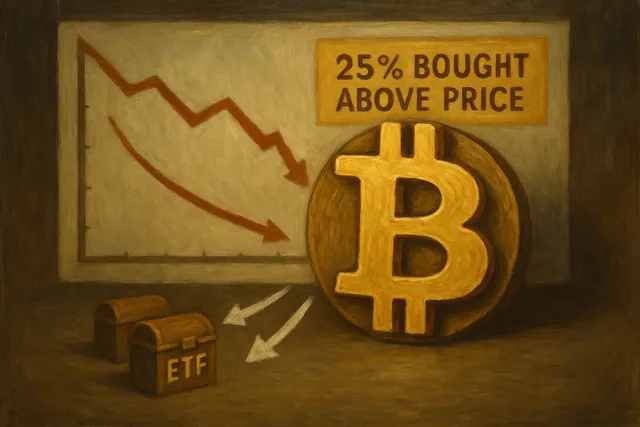 Glassnode: каждый четвертый биткоин куплен выше текущей цены