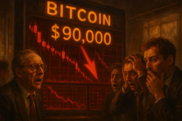 Bitcoin упал ниже $90 000: рынок накрыл “крест смерти”