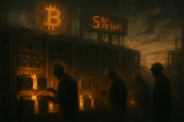 Майнерам осталось добыть всего 5% биткоинов