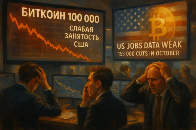 Биткоин упал до $100 000 после слабых данных по занятости в США