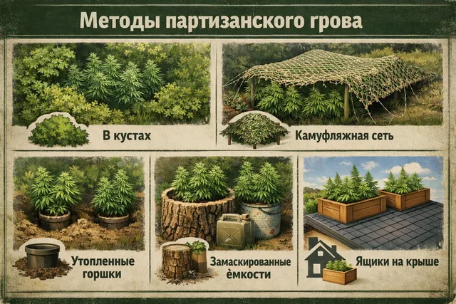 Техники партизанского грова каннабиса