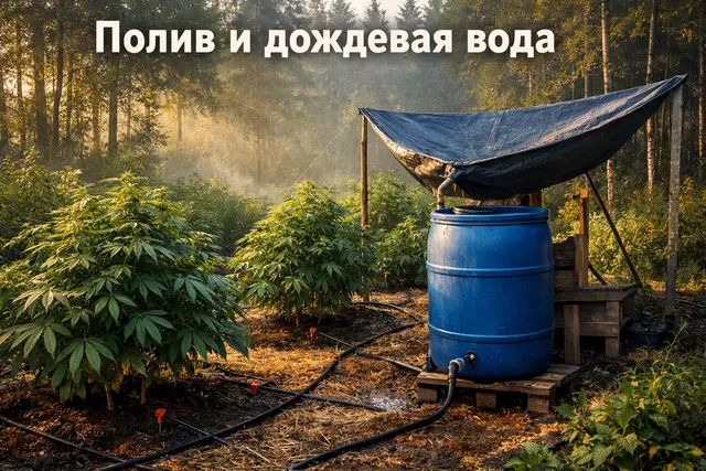 Система полива и сбор дождевой воды для каннабиса outdoor