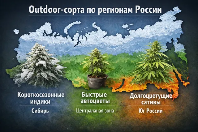 Outdoor-сорта каннабиса по регионам и климату