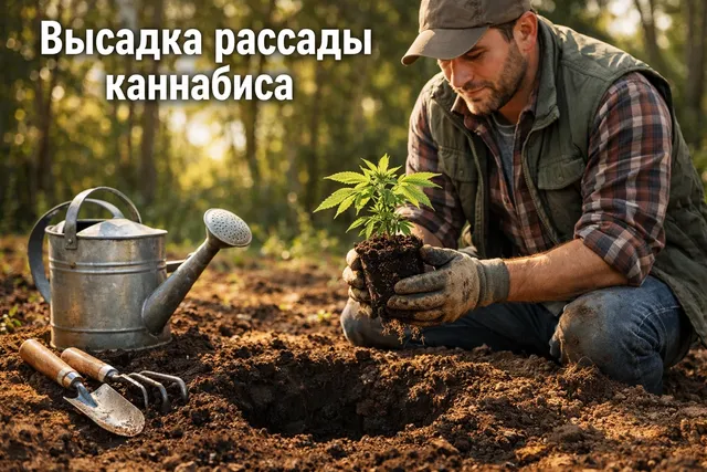 Безопасная высадка рассады каннабиса в outdoor-гровинге