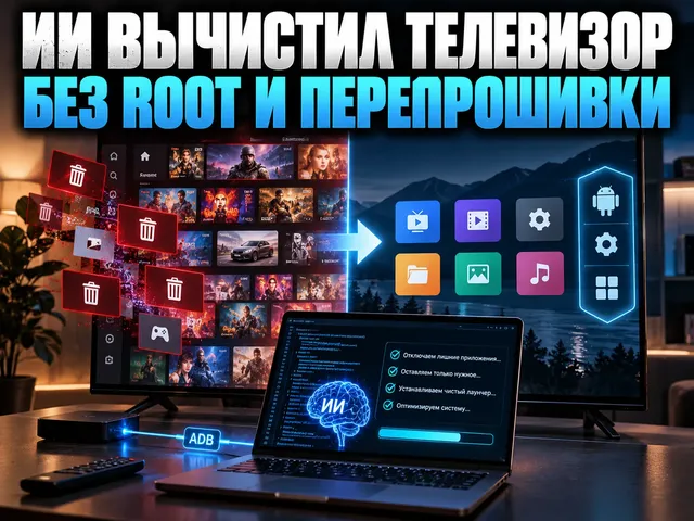 Claude Code вычистил рекламу из Android TV через ADB без root