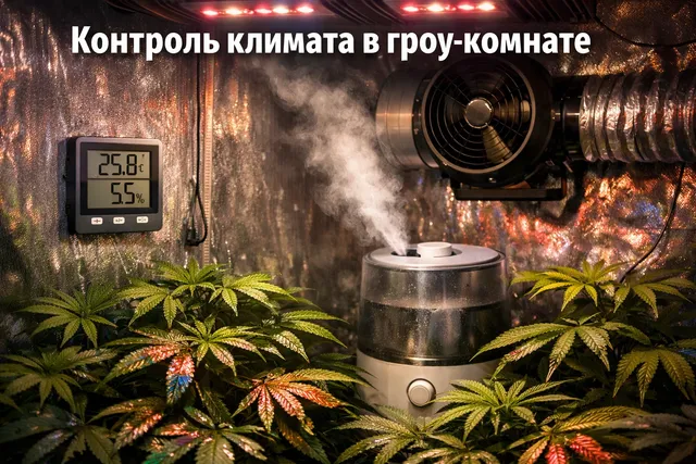 Контроль температуры и влажности в гроу-комнате