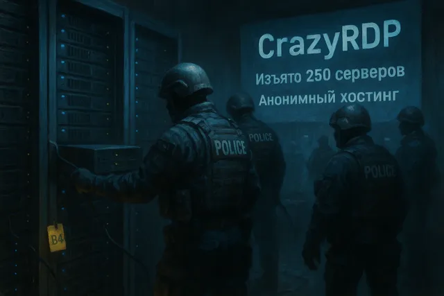 Полиция ликвидировала анонимный хостинг CrazyRDP: изъято 250 серверов