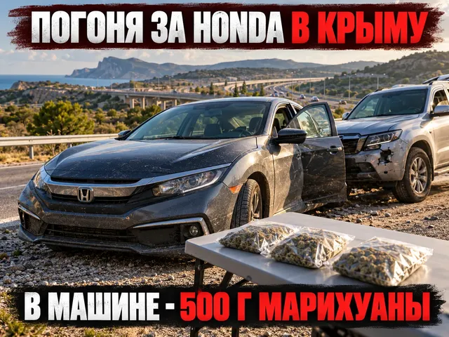 Погоня в Крыму закончилась задержанием водителя с 500 г марихуаны