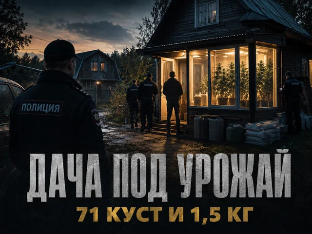 Наркоферма на даче в Истре: 71 куст конопли и 1,5 кг марихуаны
