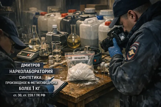 В Дмитрове ликвидировали нарколабораторию и изъяли 1 кг синтетики