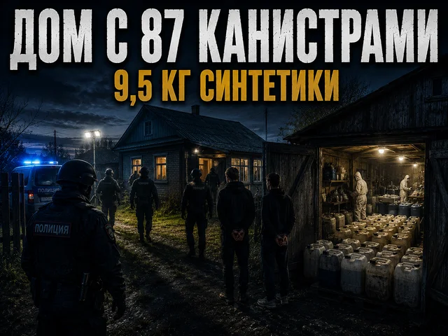 Наркоцех в Аносово: 87 канистр и 9,5 кг производного N-метилэфедрона