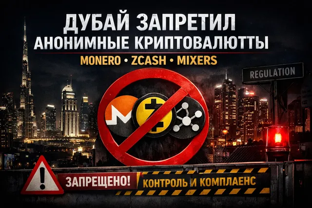 В Дубае вступил в силу полный запрет на анонимные криптовалюты