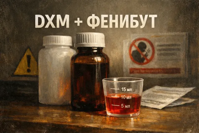 DXM и фенибут - риски сочетания и опасные побочные эффекты