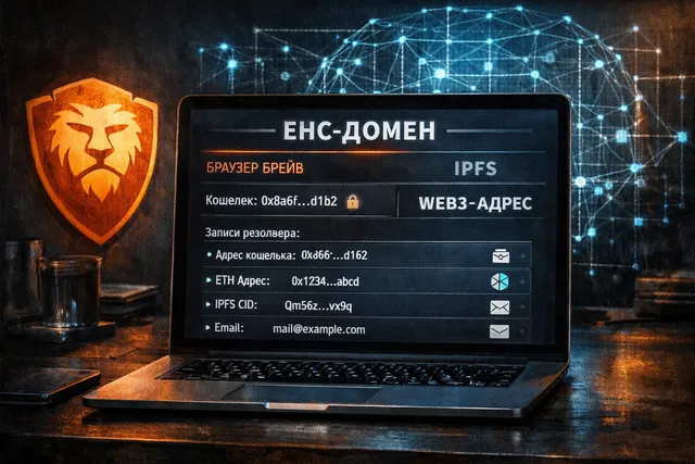 ENS-домен и браузер Brave - Web3-адрес для платежей и сайта на IPFS