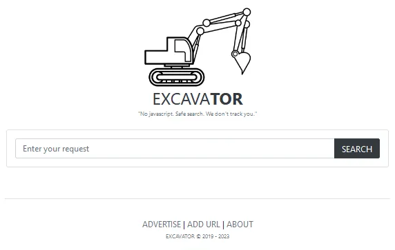 Excavator search engine Tor for miners.webp