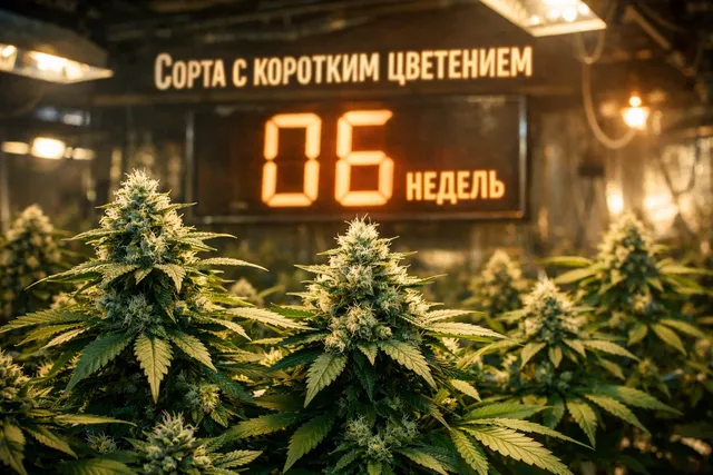 Сорта каннабиса с коротким периодом цветения