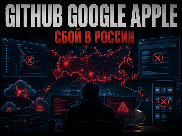 GitHub, Google и Apple сбоят в России: причина неизвестна