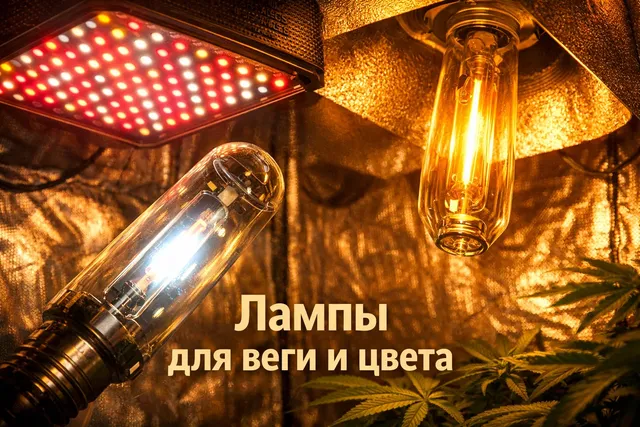 Виды ламп для выращивания каннабиса в помещении