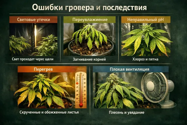 Основные ошибки в индор-гроу и их последствия