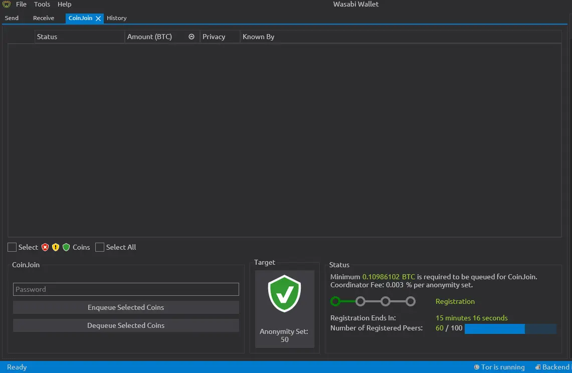 Hydra Wasabi Wallet coinjoin.webp