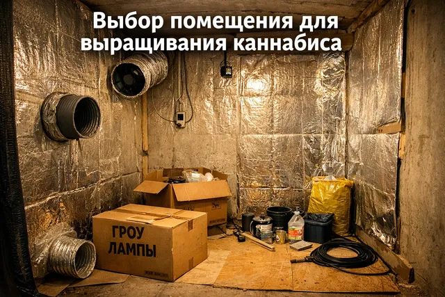 Выбор помещения для выращивания каннабиса в помещении