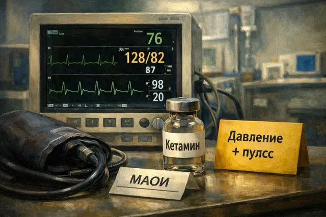Кетамин и МАОИ - сочетание, давление, тревожные симптомы и меры безопасности