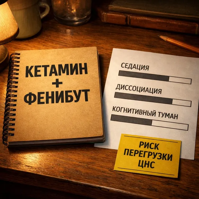 Кетамин и фенибут - сочетание, эффекты, риски и почему результат непредсказуем