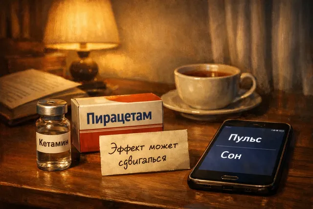 Кетамин и пирацетам - взаимодействие, диссоциация, тревожность и восстановление