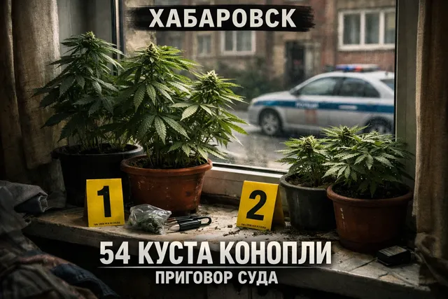 Жителя Хабаровска осудили за выращивание конопли на подоконнике