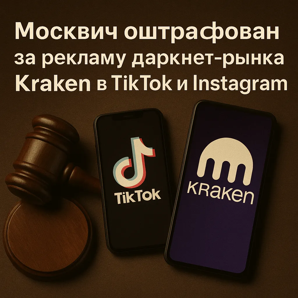 Штраф за рекламу даркнет-рынка Kraken на соцсетях