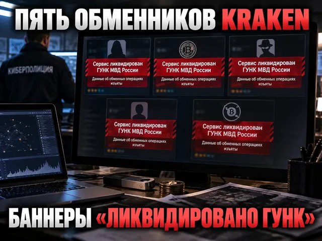 На Kraken у пяти обменников появились баннеры о «ликвидации ГУНК»