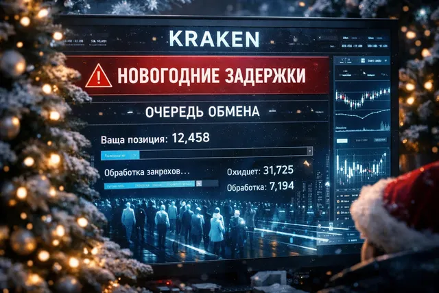 Kraken столкнулся с задержками обменов в новогодние праздники