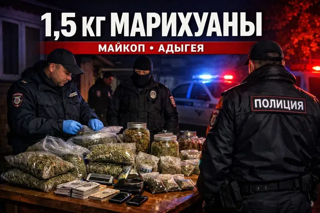 Полиция Адыгеи изъяла полтора килограмма марихуаны у жителя Майкопа