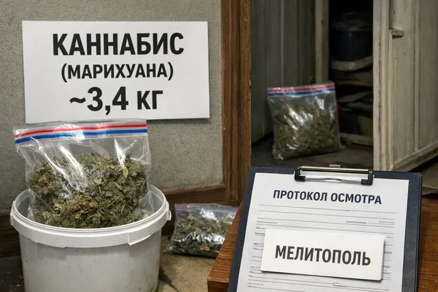 Мелитополь: у пенсионера нашли 3,4 кг марихуаны, версия МВД