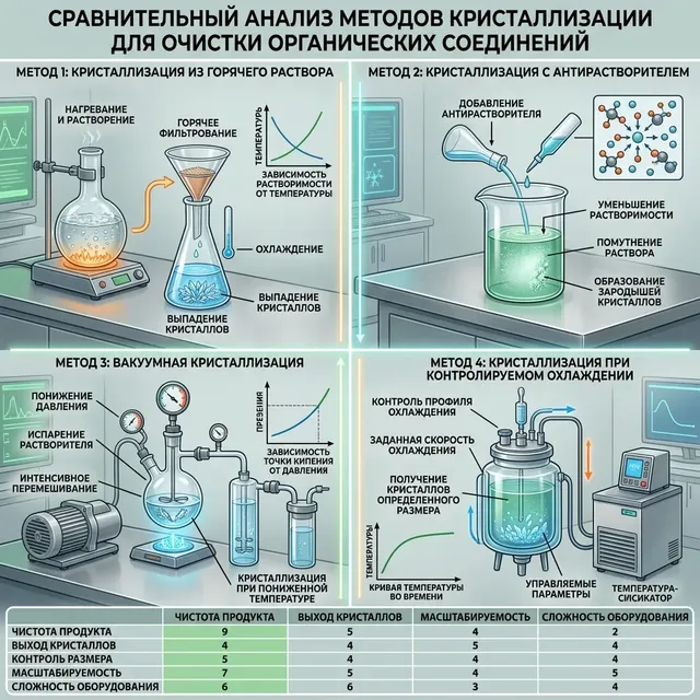 Сравнение различных методов кристаллизации гидрохлорида мефедрона