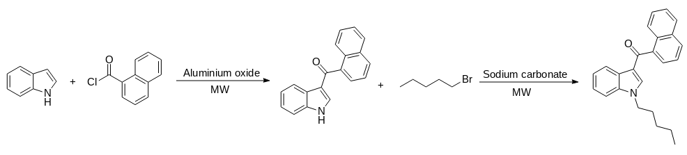 Microwave Synthesis JWH-018.png