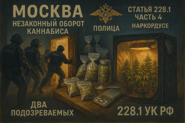 Задержание москвичей за оборот каннабиса и обнаружение теплицы с растениями, статья 228.1