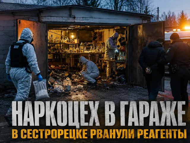 В Сестрорецке накрыли наркоцех в гараже после детонации реагентов
