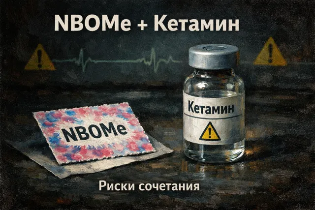 NBOMe и кетамин - сочетание психоделика и диссоциатива, риски для сердца и психики