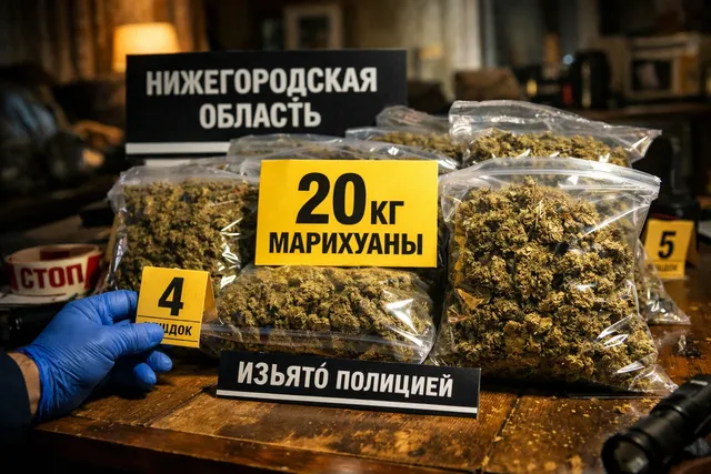 В Нижегородской области у наркодельца изъяли 20 кг марихуаны