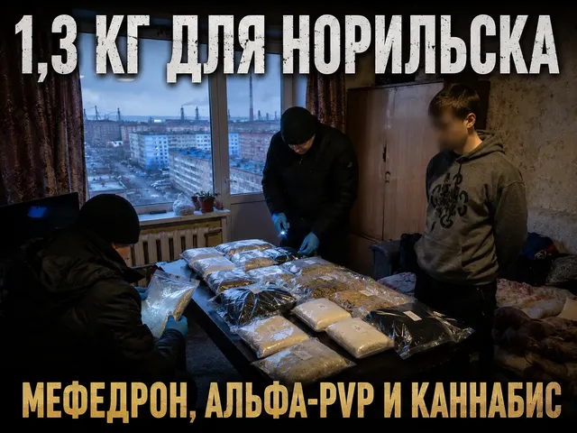 Норильск: у предполагаемого «склада» изъяли 1,3 кг наркотиков