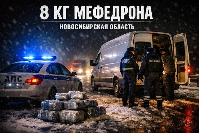В Новосибирской области арестован курьер за попытку сбыта 8 кг мефедрона