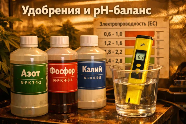 Удобрения и pH-баланс в индор-гровинге каннабиса