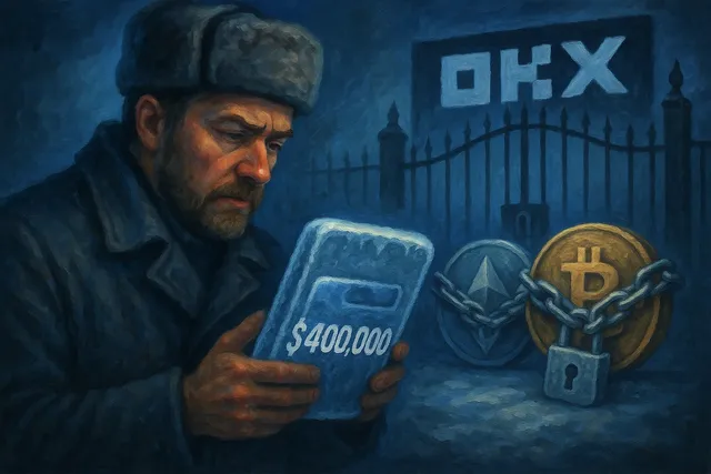 OKX заморозила $400 000 россиянина: риски хранения на биржах