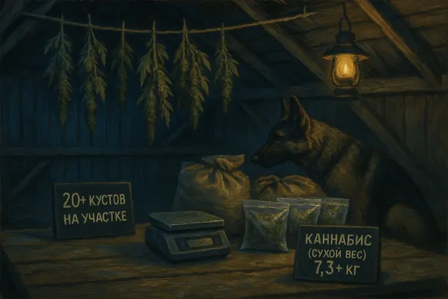 Орловская область: изъято 7,3 кг каннабиса, у дома — 20 кустов конопли